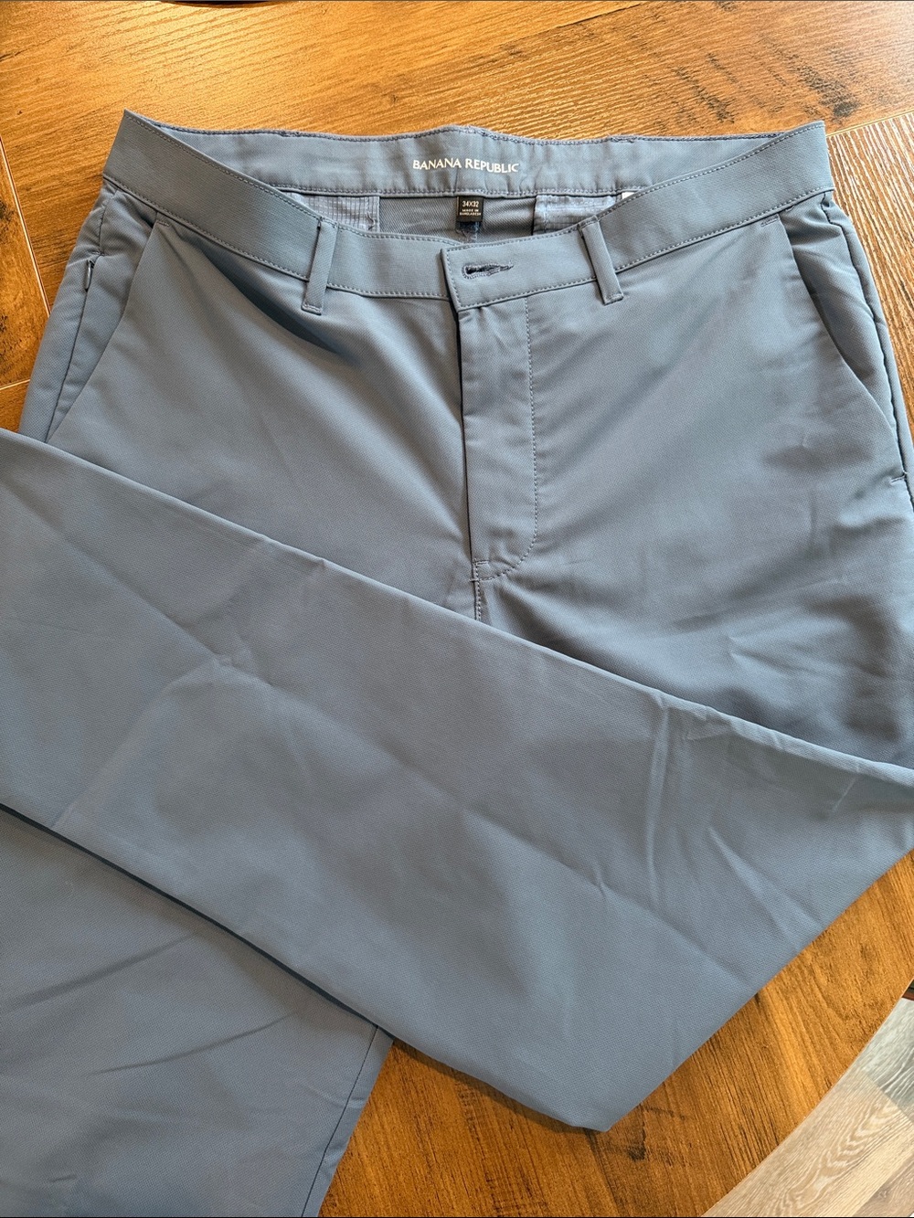 Banana Republic Men's Slim Tech Chinos - Slate Gray Blue